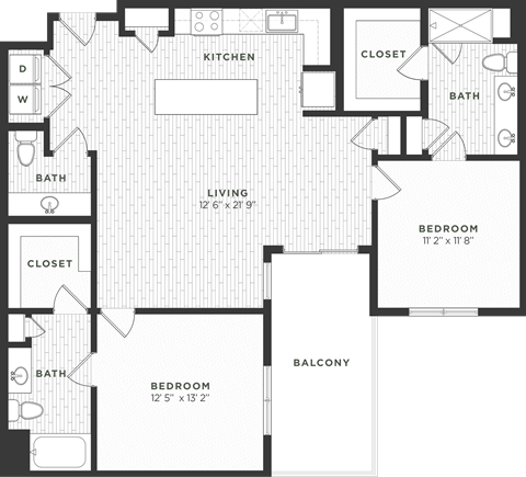 Two Bedroom Floorplan